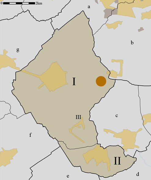 Kaart van de fusiegemeente Moorslede-Dadizele-Slypskapelle.