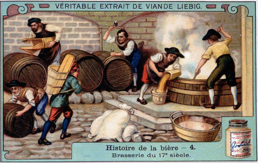 Voorstelling van een brouwerij in de 17de eeuw.