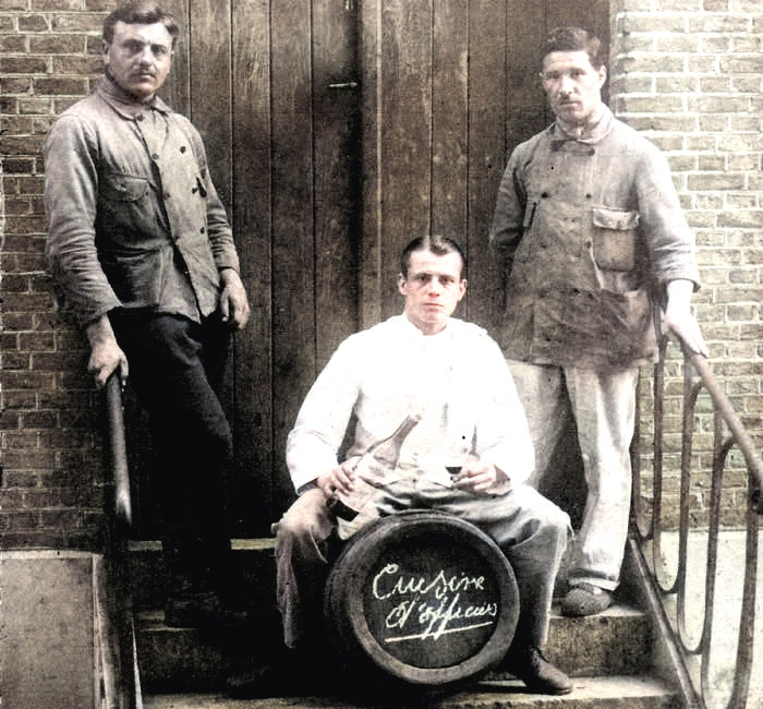 3 arbeiders van de brouwerij van Bostyn