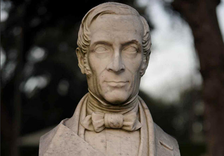Borstbeeld van de Italiaanse politicus Carlo Armellini aan de Piazza Bucarest in Rome (Bron: Wikimedia).