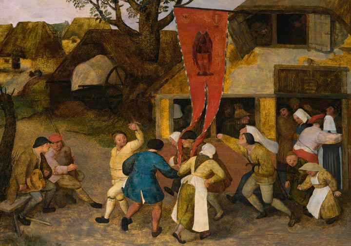Dorpskermis ter ere van St.-Hubertus en St.-Antonius. Pieter Balten, 1562 (Bron: Wikimedia).